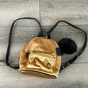 Dream Control velvet mini backpack with pompom